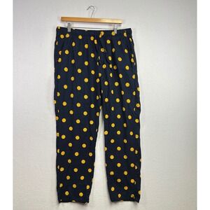 Old Navy Navy Blue Smiley‎ Face Pajama Lounge Pants Women's Size L